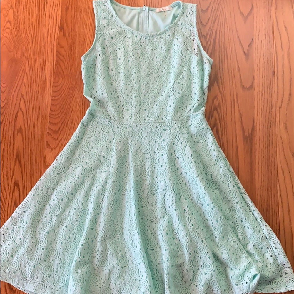 Teal Lace Dress